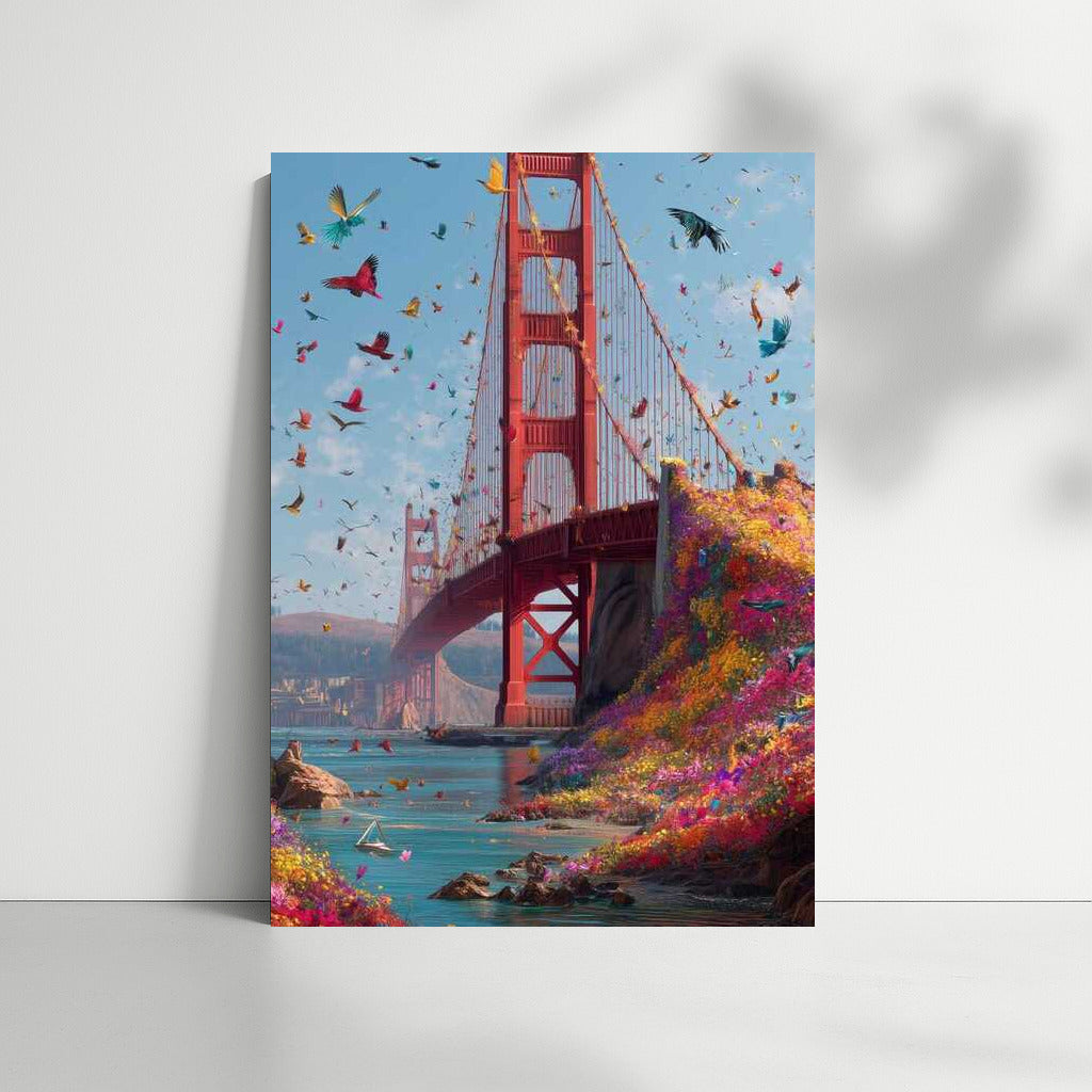 San Francisco's Magical Vortex: City Panorama in Vibrant Colors