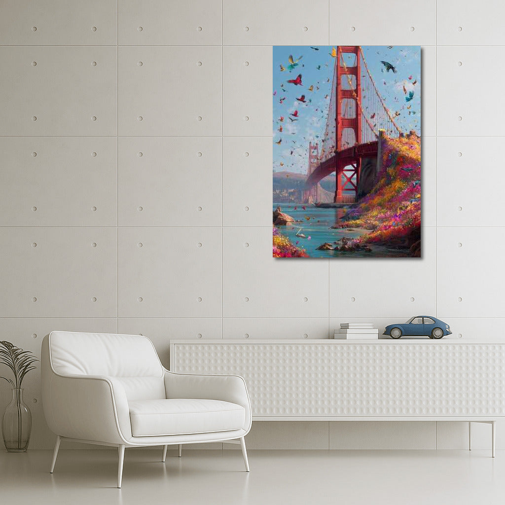 San Francisco's Magical Vortex: City Panorama in Vibrant Colors