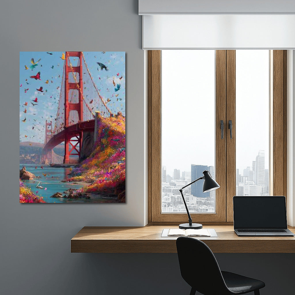 San Francisco's Magical Vortex: City Panorama in Vibrant Colors