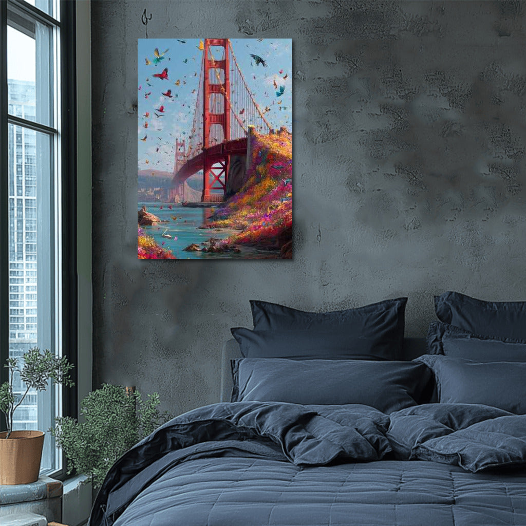 San Francisco's Magical Vortex: City Panorama in Vibrant Colors