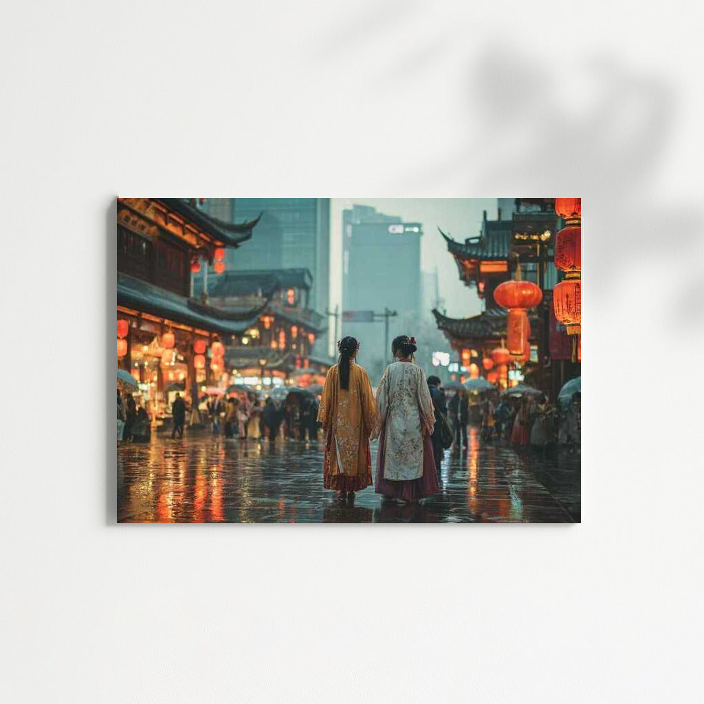Evening Lights of Shanghai: Cityscape