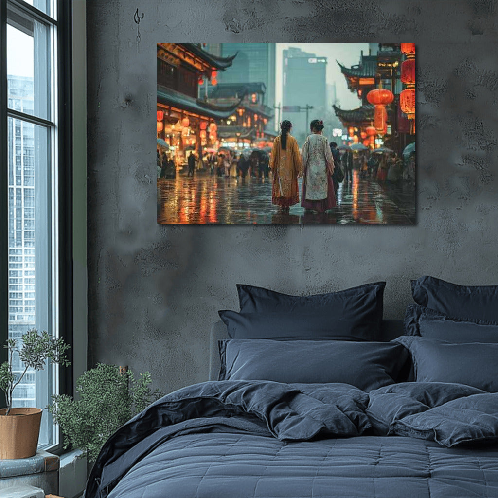 Evening Lights of Shanghai: Cityscape