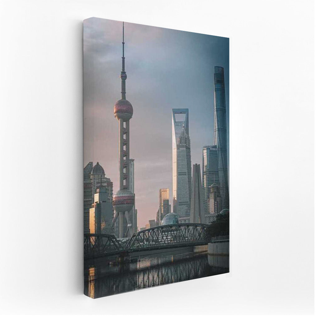 Shanghai's Sunset Splendor: China's Cityscapes and Skyscrapers