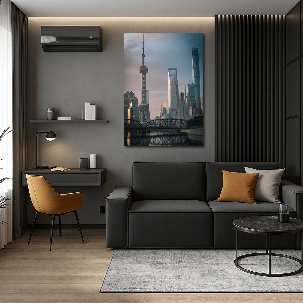 Shanghai's Sunset Splendor: China's Cityscapes and Skyscrapers
