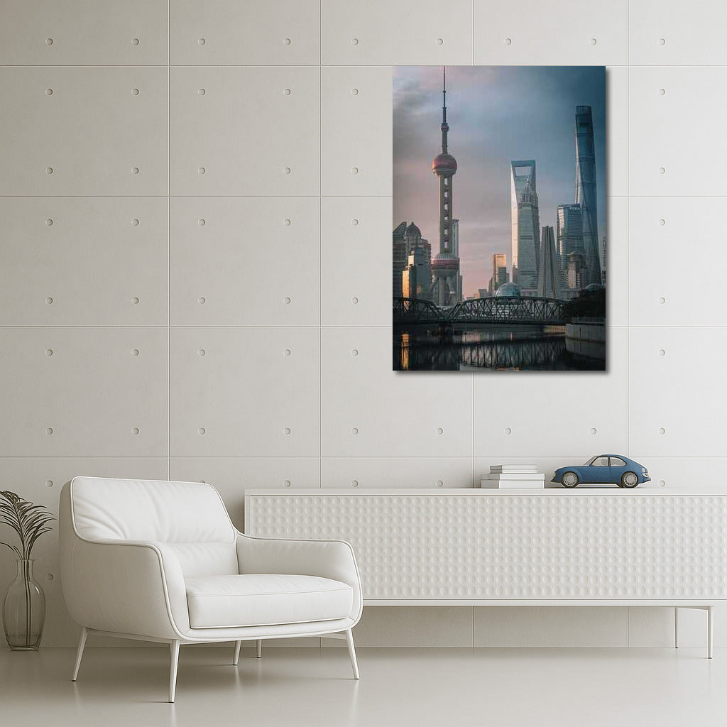 Shanghai's Sunset Splendor: China's Cityscapes and Skyscrapers