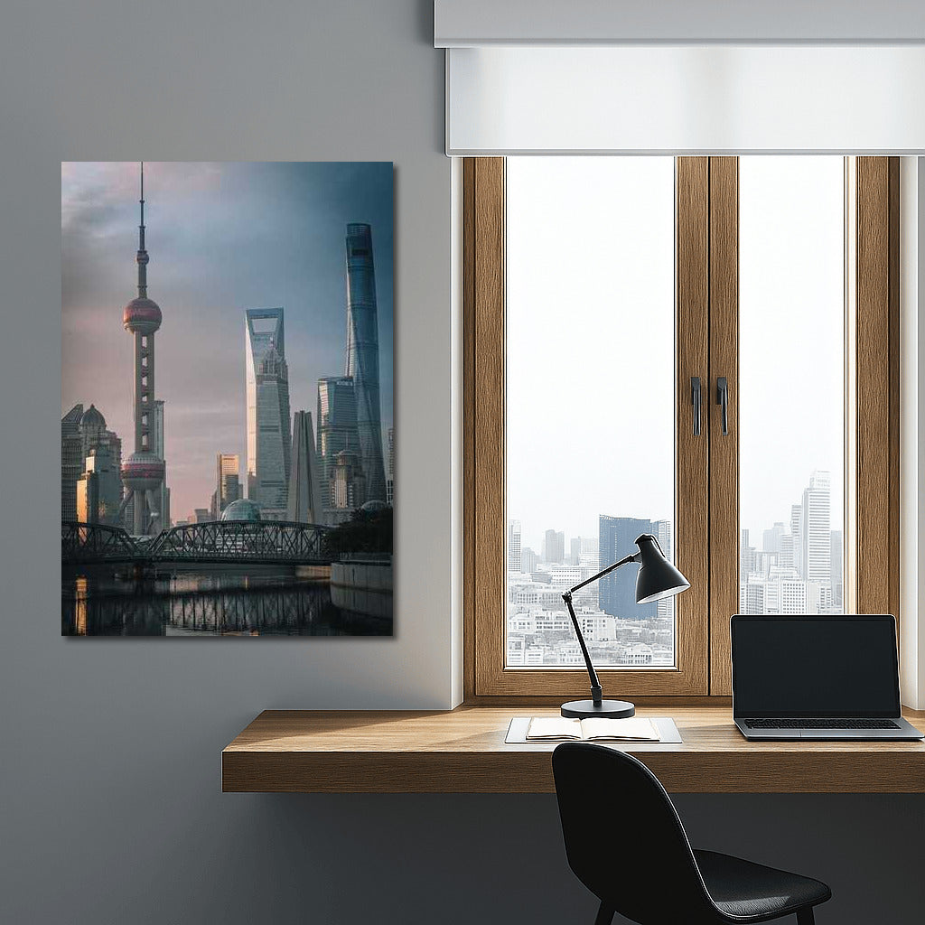 Shanghai's Sunset Splendor: China's Cityscapes and Skyscrapers