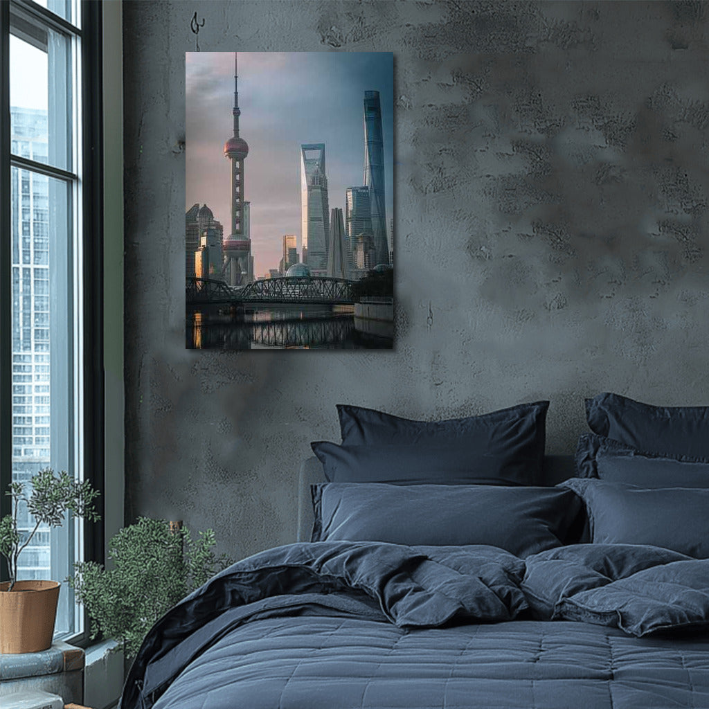 Shanghai's Sunset Splendor: China's Cityscapes and Skyscrapers
