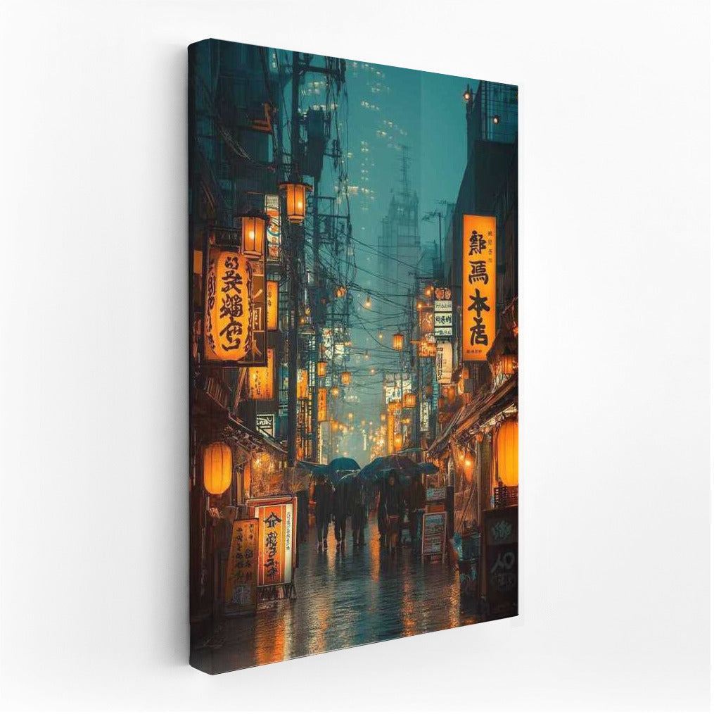 Tokyo's Neon Rain: Picturesque Streets and Lights