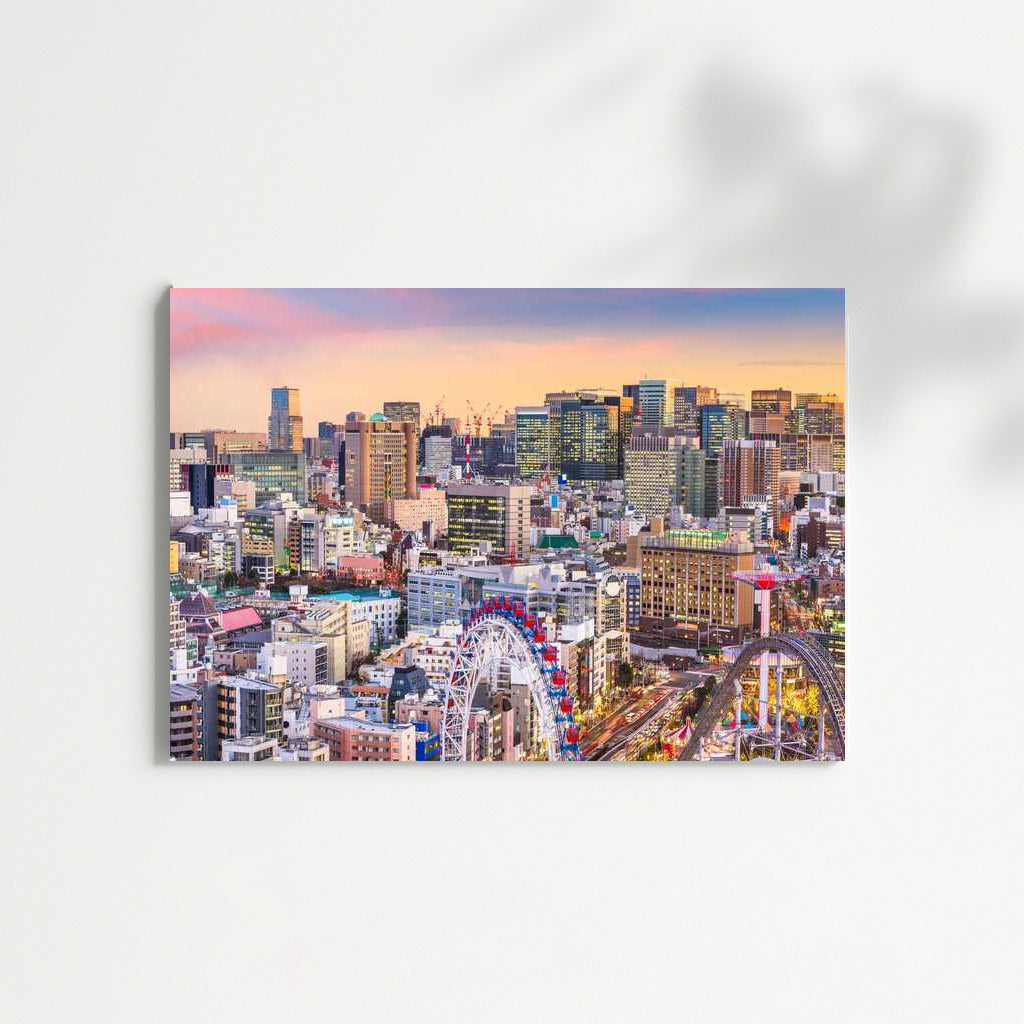 Tokyo's Bright Lights: City Silhouettes in the Night Glow