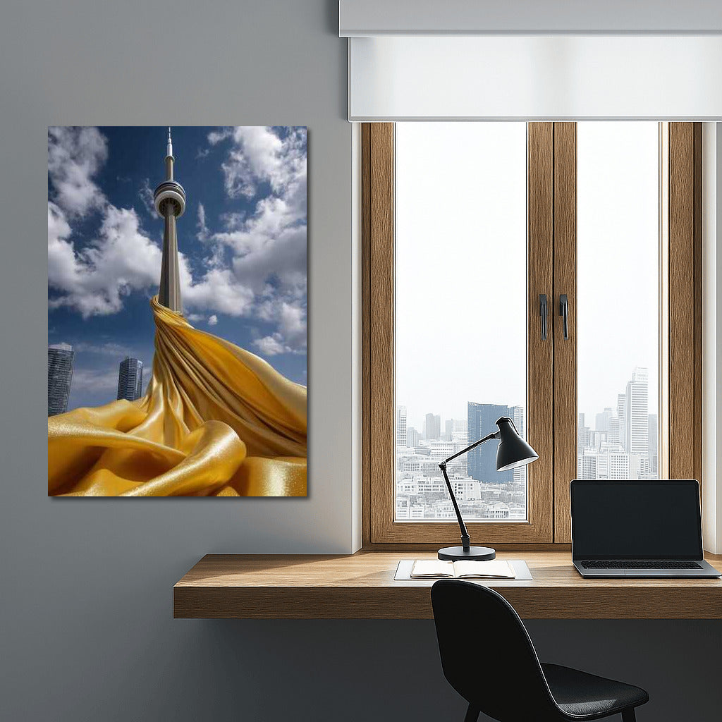 Golden Clouds Over Toronto: The Majesty of Cityscapes Skylines, Canada