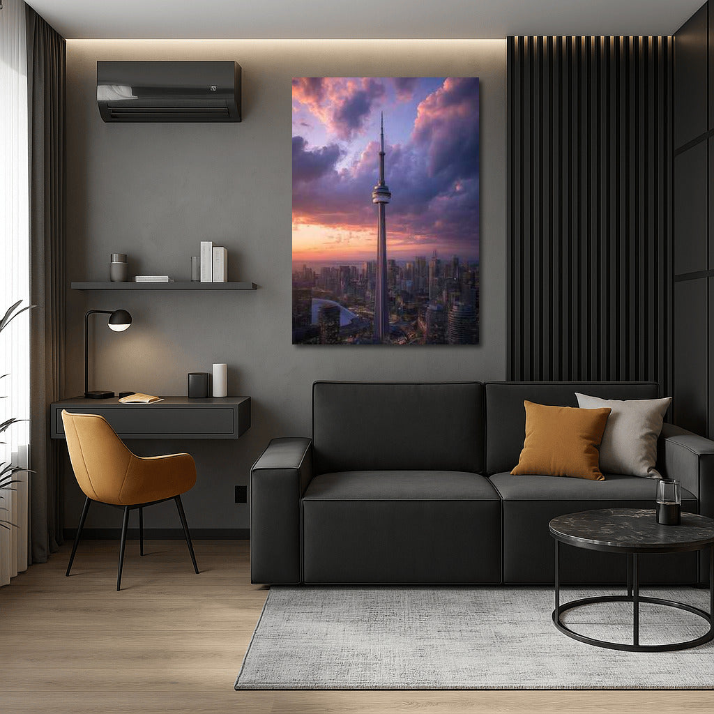 Sunset Glow: Toronto Cityscape