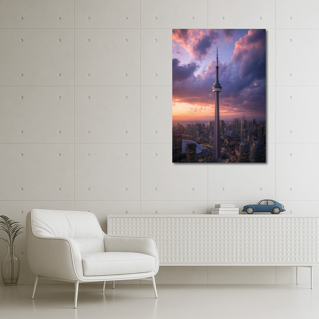 Sunset Glow: Toronto Cityscape