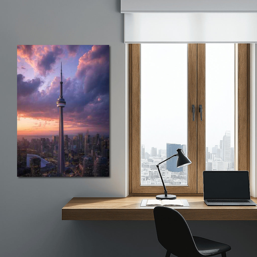 Sunset Glow: Toronto Cityscape