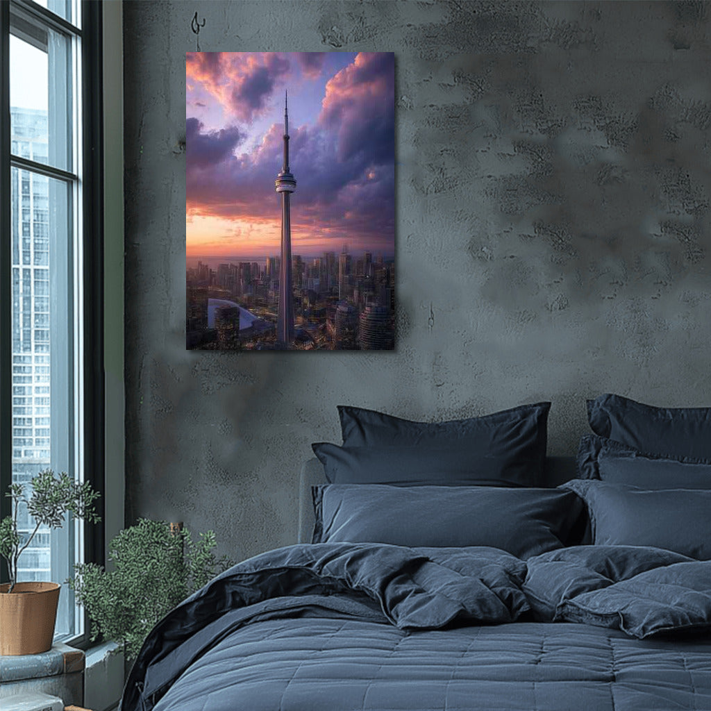Sunset Glow: Toronto Cityscape