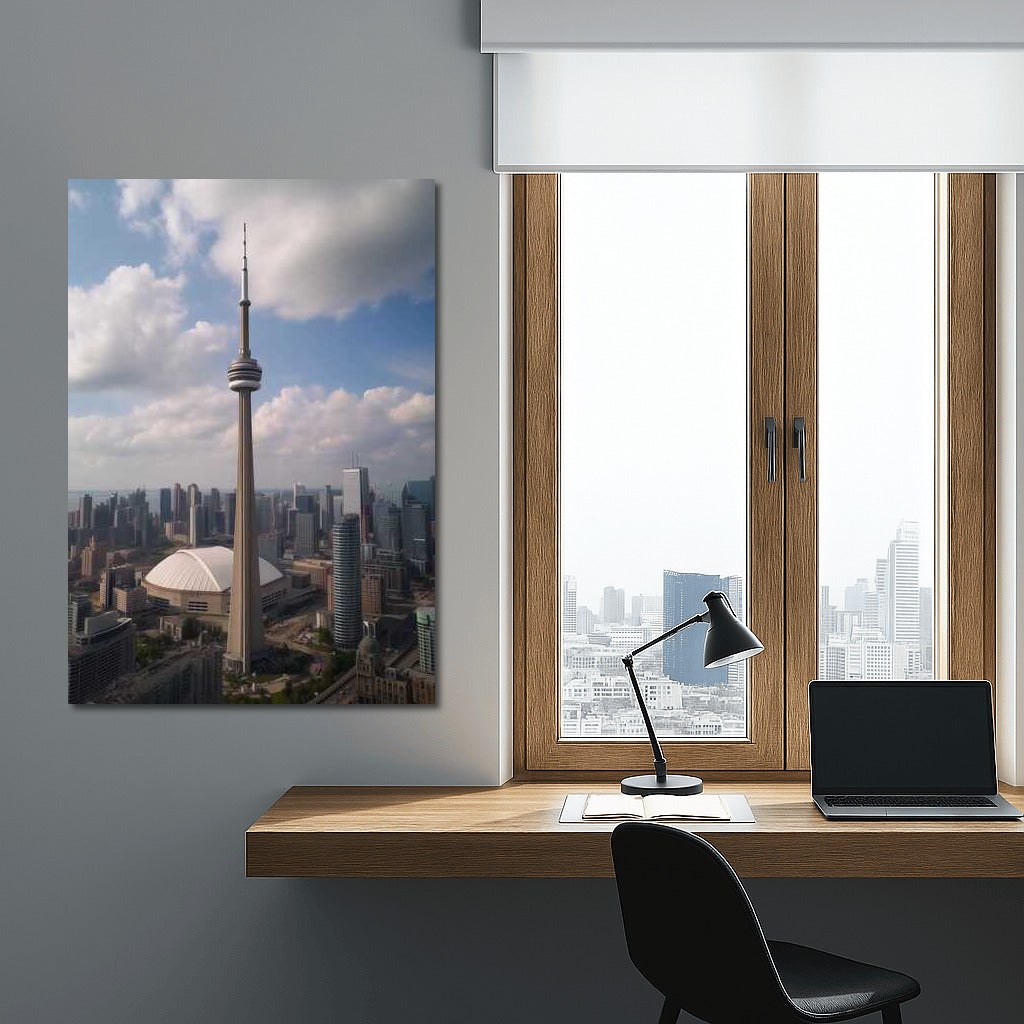 Toronto in Silhouette: Grace CN Tower and City Line