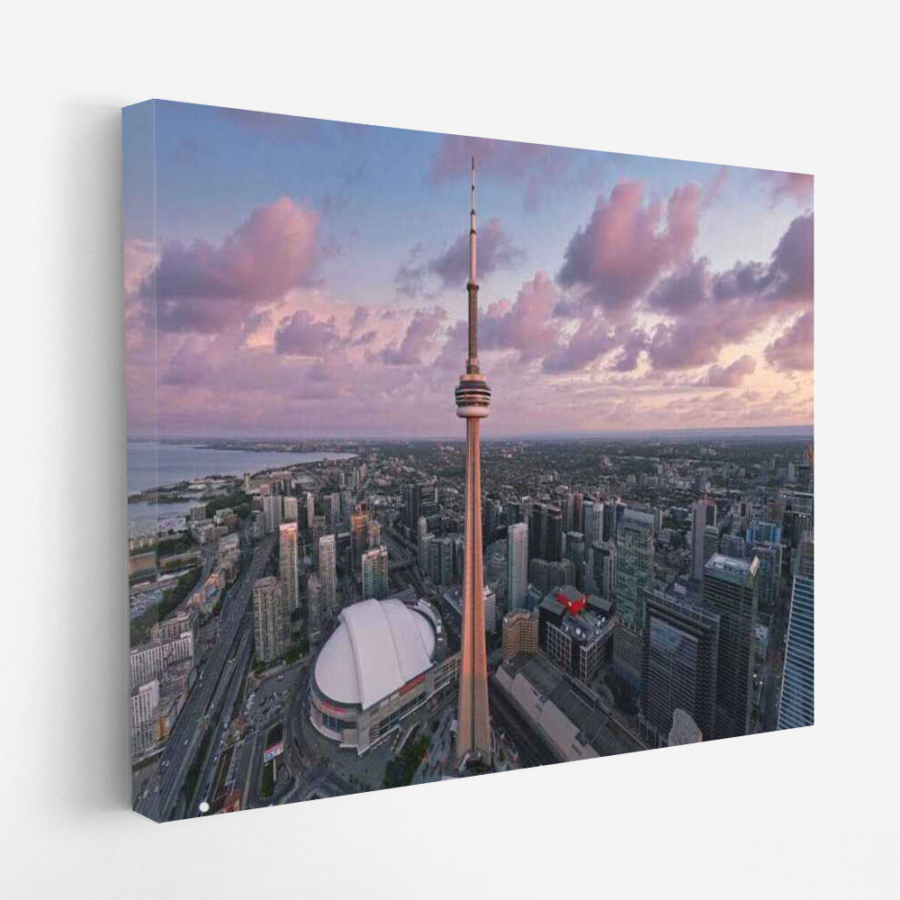 Evening Lights Dance: Toronto Cityscape