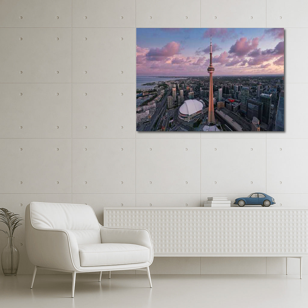 Evening Lights Dance: Toronto Cityscape
