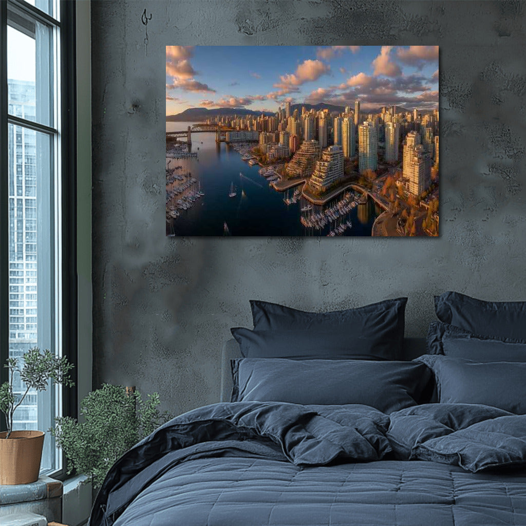 Vancouver Sunset Symphony: Urban Dream in the Sky