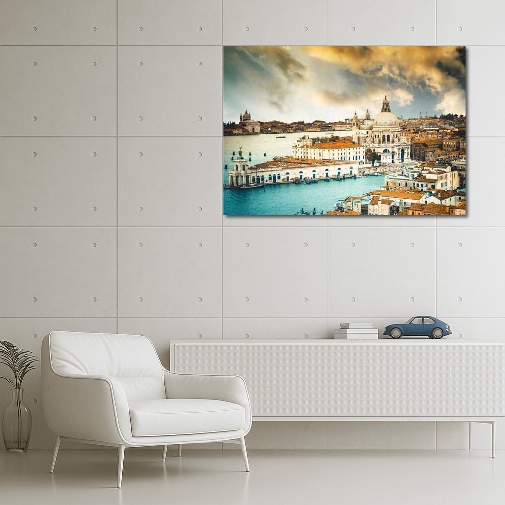 Sunset Symphony Venice: Water Edge Cityscapes Skylines