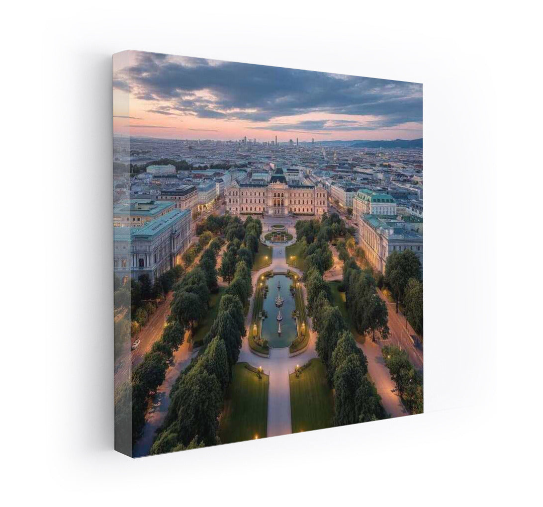 Evening Silhouettes of Vienna: Cityscape