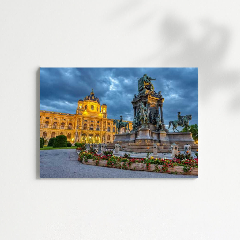 Evening Lights of Vienna: Historical Cityscape
