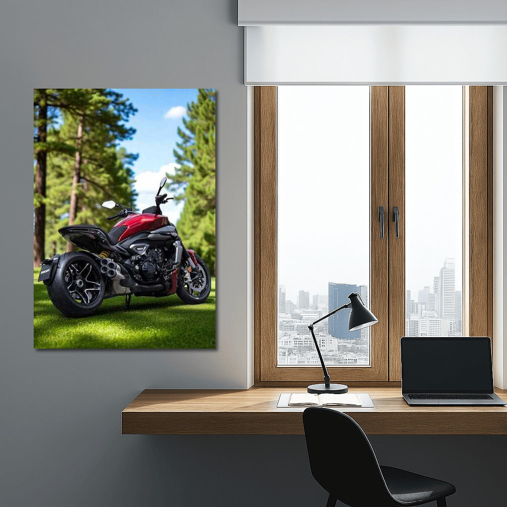 Ducati XDiavel V4: Power and Nature in a Forest Symphony