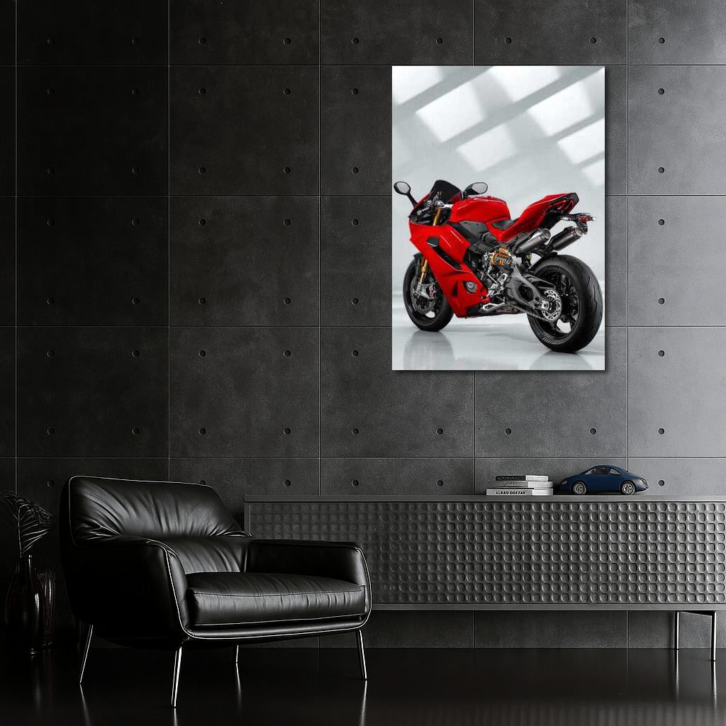 Ducati Panigale: Dynamics and Elegance on a Light Background