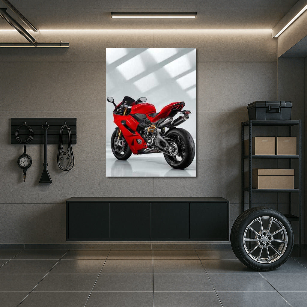 Ducati Panigale: Dynamics and Elegance on a Light Background