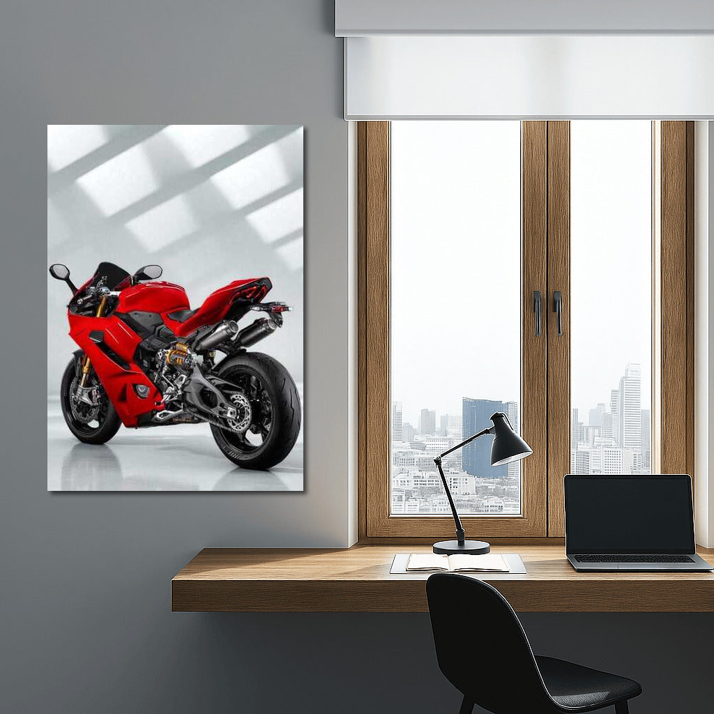 Ducati Panigale: Dynamics and Elegance on a Light Background