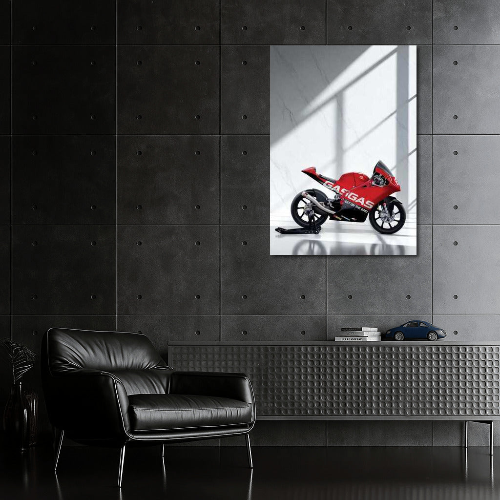 Speed and style: GASGAS RC 250 GP on a marble background