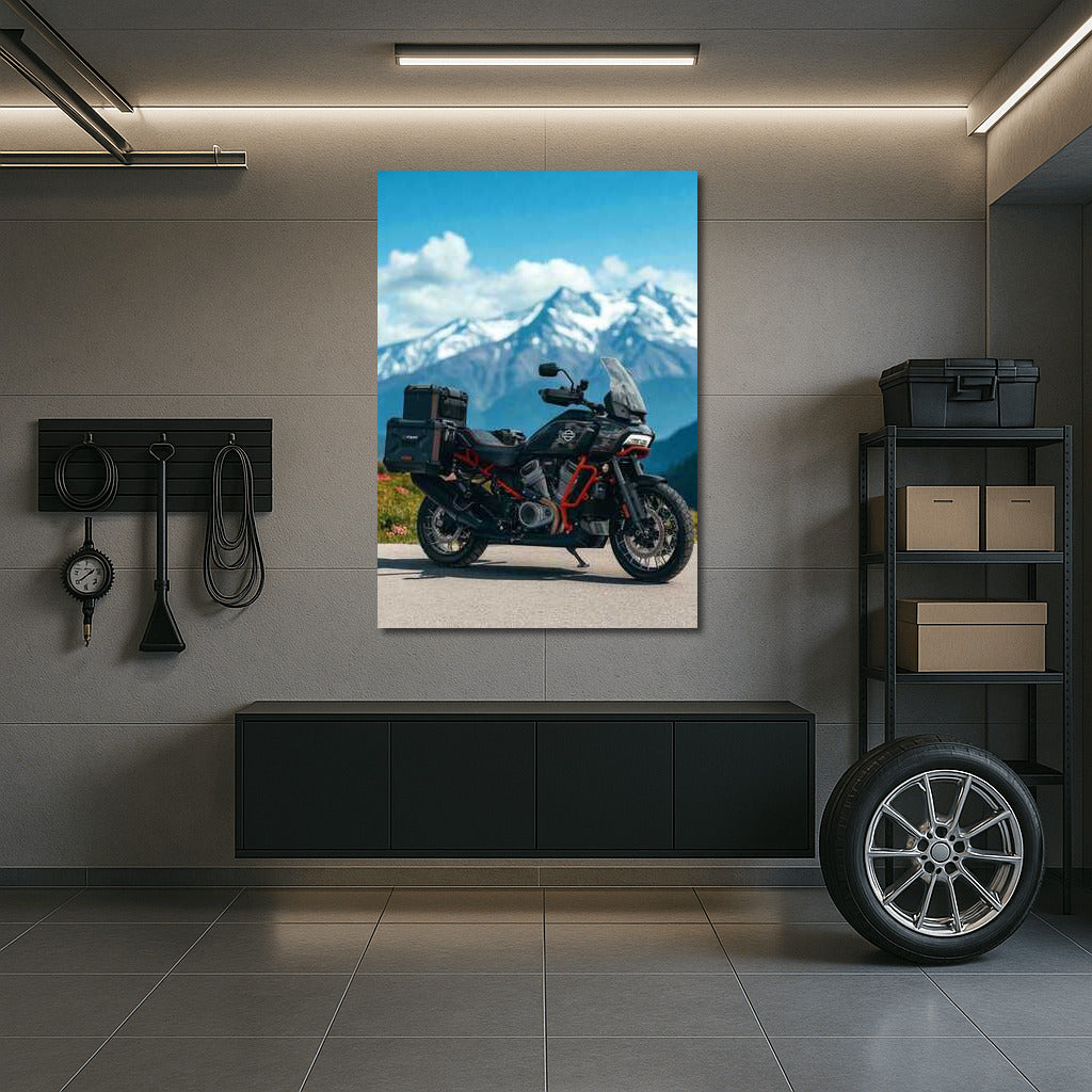 Harley Davidson CVO Pan America: Power and Freedom Against a Mountainous Landscape