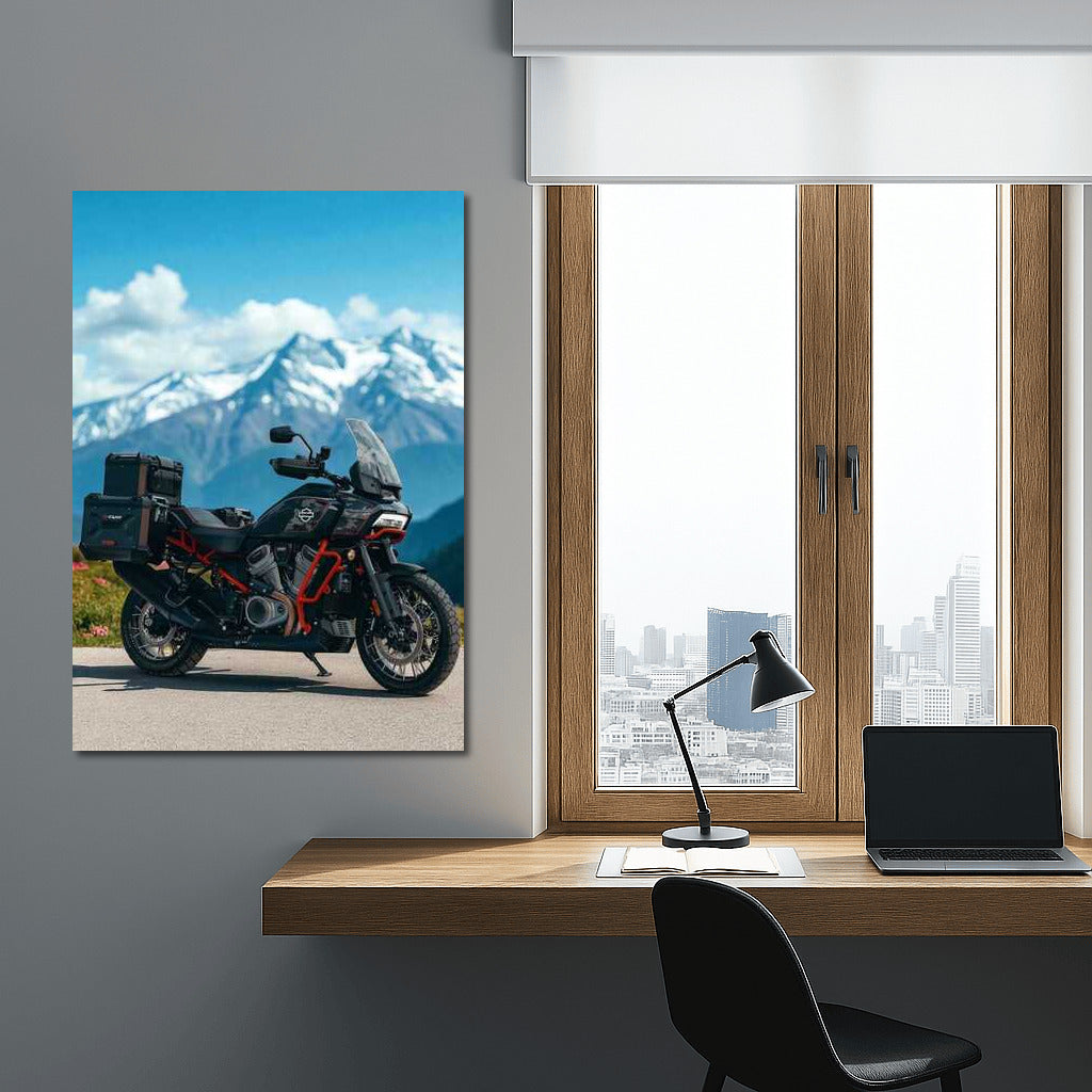 Harley Davidson CVO Pan America: Power and Freedom Against a Mountainous Landscape