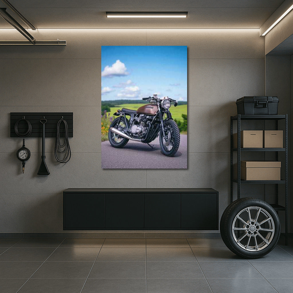 Freedom on the Road: Kawasaki KZ650 and Countryside Scenery