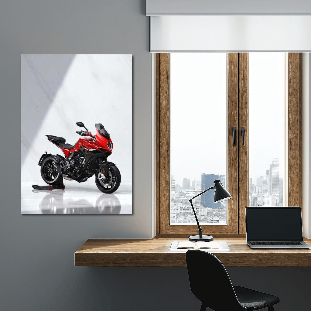 MV Agusta Turismo Veloce 800 on a marble background: Elegance and Speed
