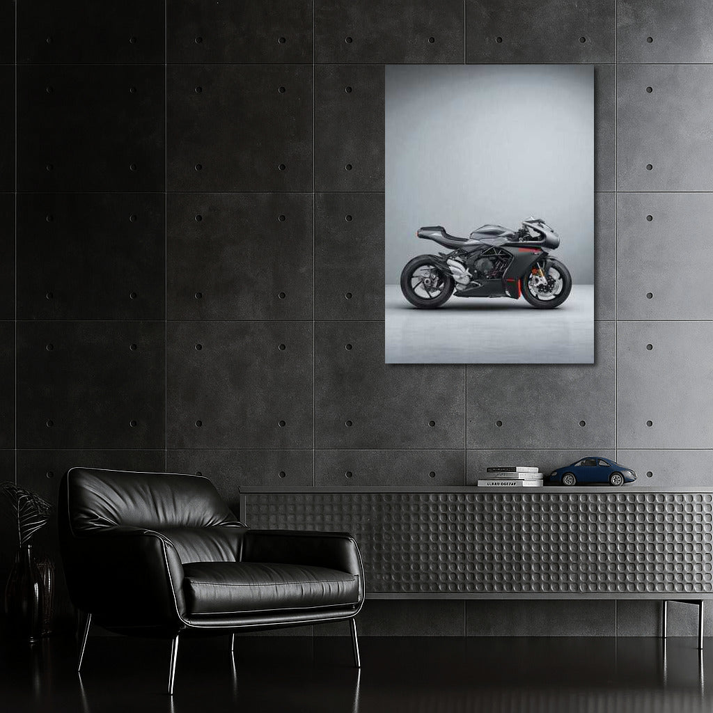MV Agusta Superveloce: Elegant Speed on a Gray Background
