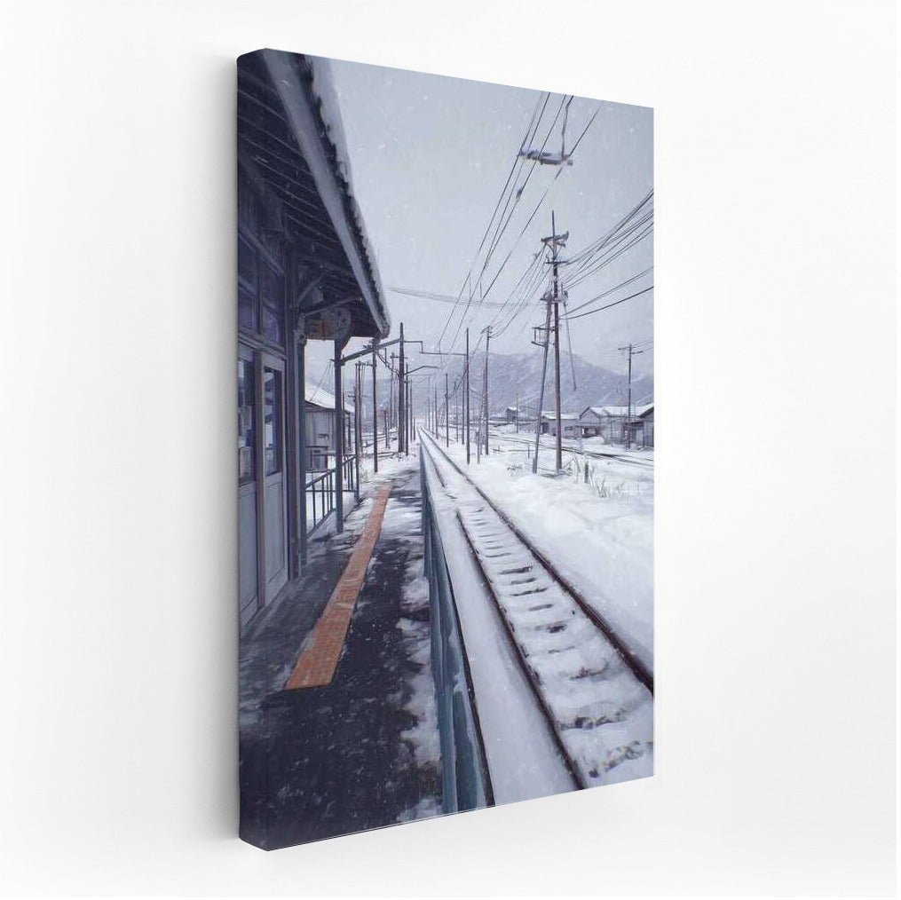 Winter Station: Serene Landscape in Snow