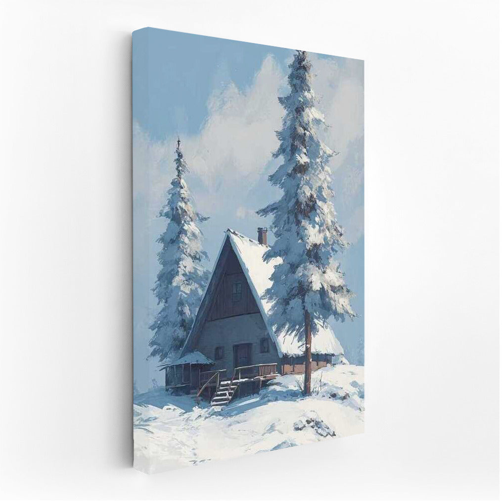 Winter Coziness: Snow House in the Coniferous Forest