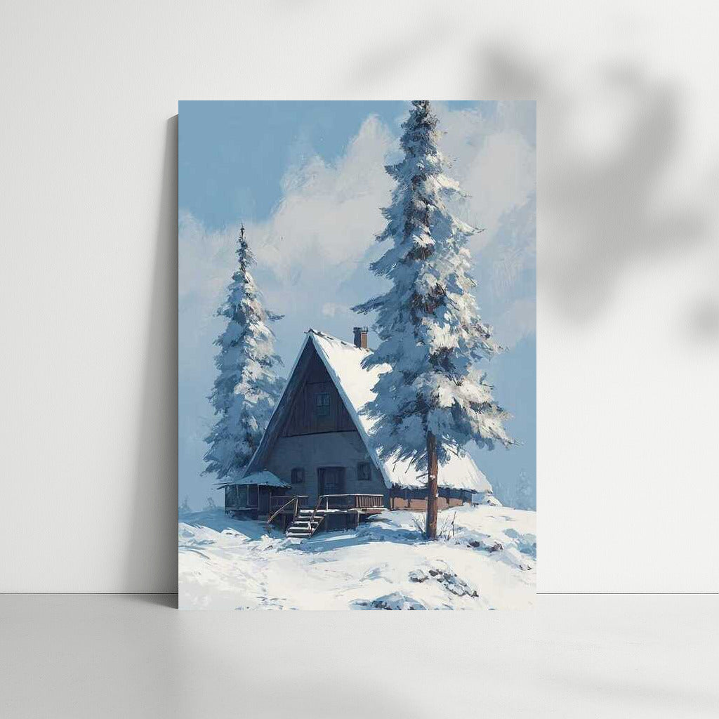 Winter Coziness: Snow House in the Coniferous Forest