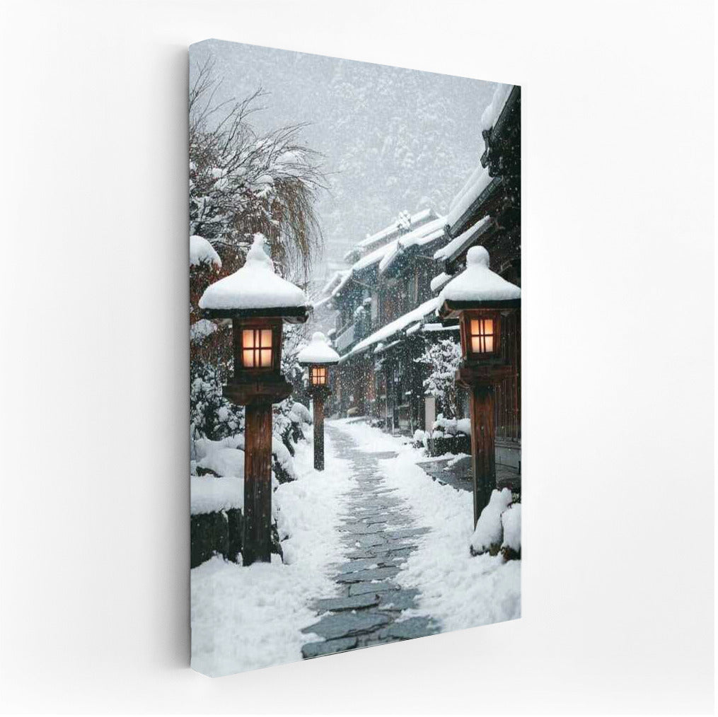 Winter Tale of Japanese Village: Snowy Path