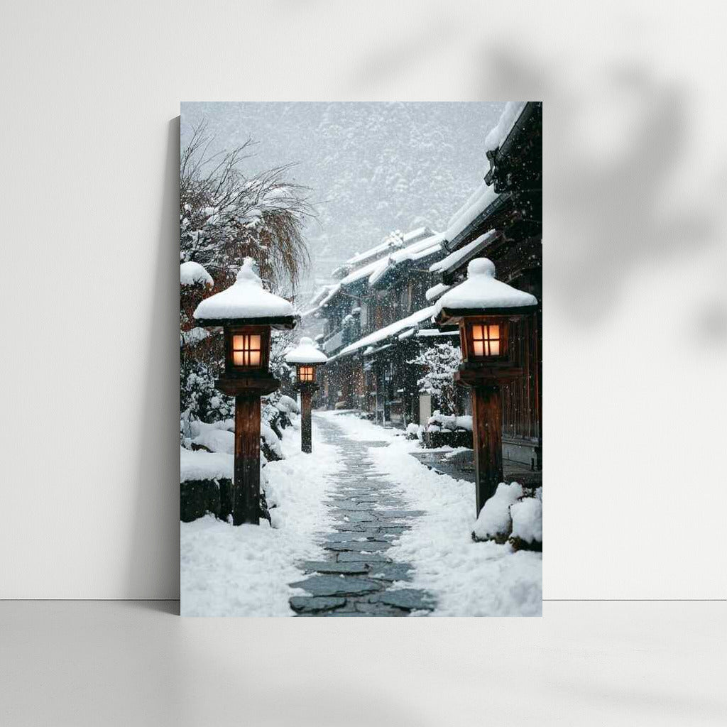 Winter Tale of Japanese Village: Snowy Path