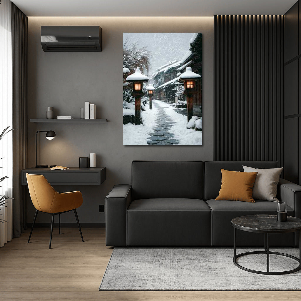 Winter Tale of Japanese Village: Snowy Path
