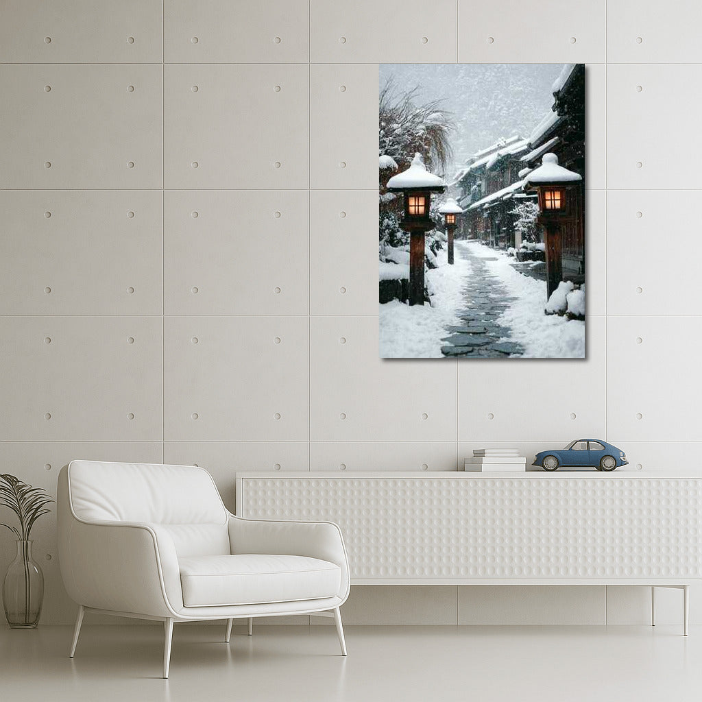 Winter Tale of Japanese Village: Snowy Path