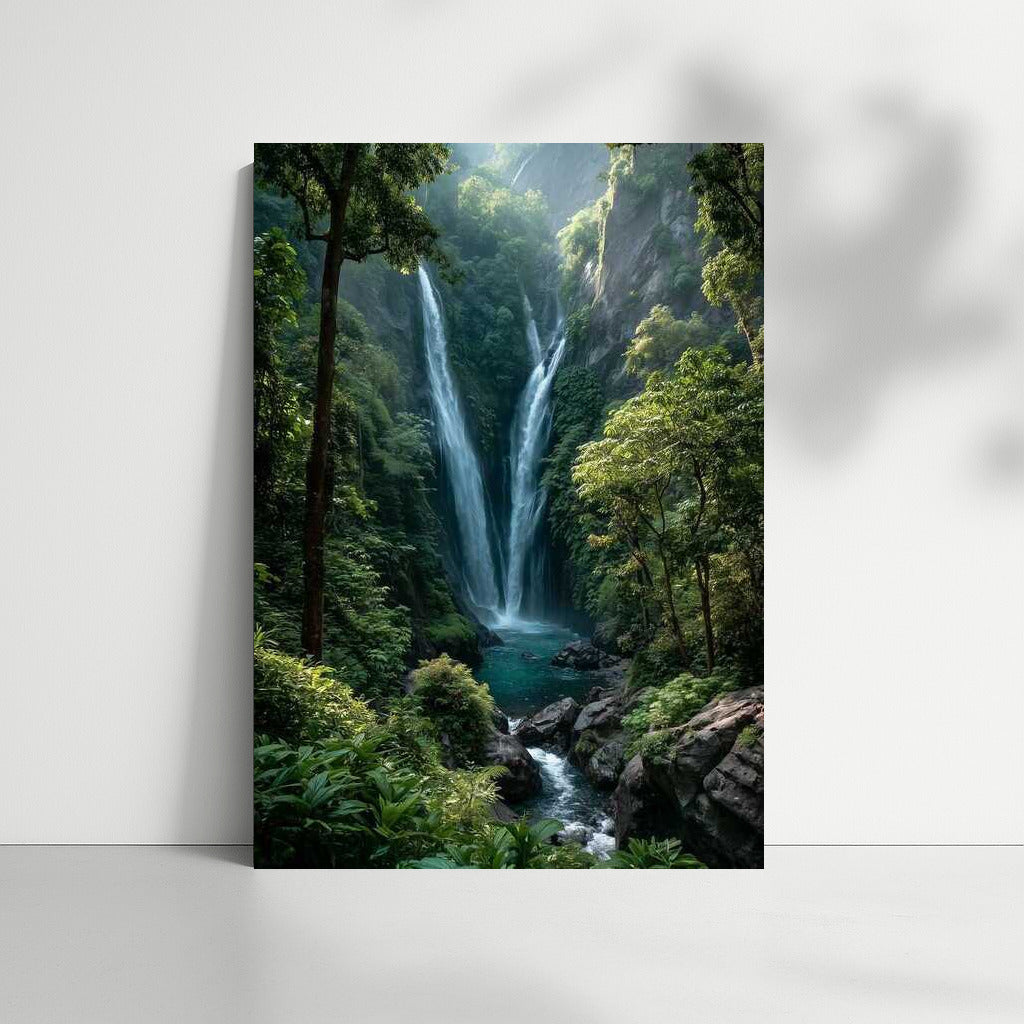 The Majesty of Waterfalls: Natural Scenery in Green Surroundings