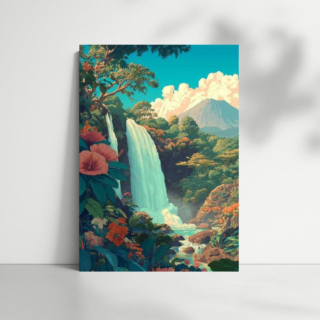 Living Waterfall in the Heart of the Jungle: Natural Scenery and Waterfalls