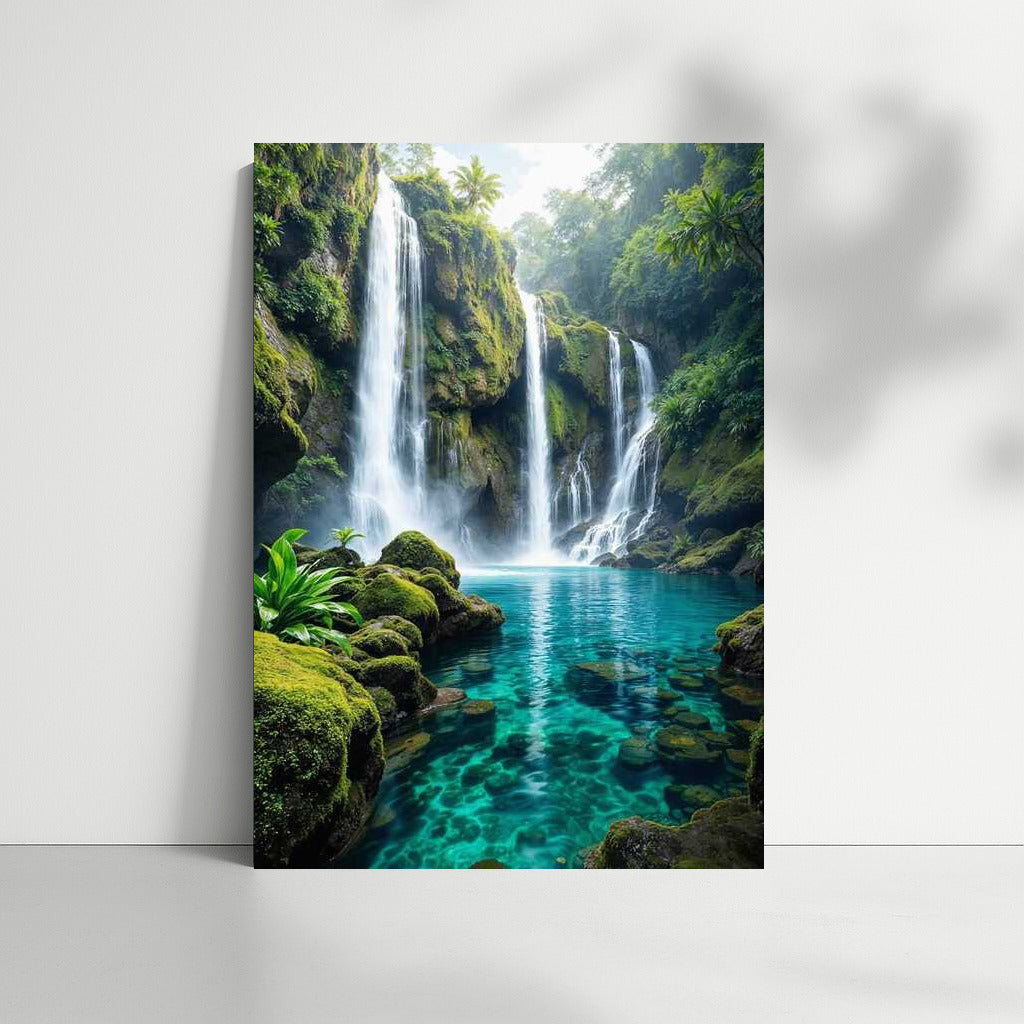 Emerald Falls in the Heart of the Forest: Natural Scenery and Waterfalls