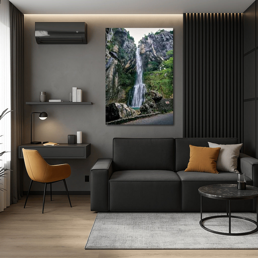 Freshness of the Waterfall: Harmony of Natural Landscapes