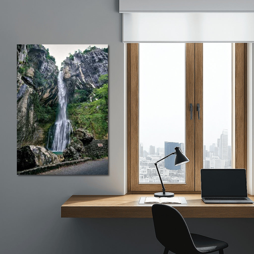 Freshness of the Waterfall: Harmony of Natural Landscapes