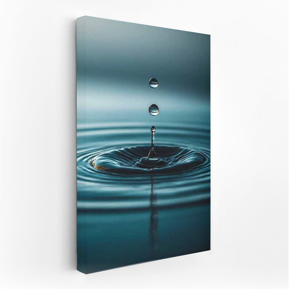 Frozen Drop: Waves of Tranquility in a Natural Water Landscape