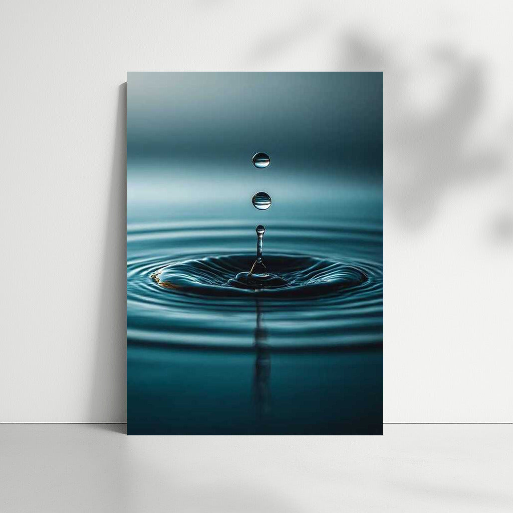 Frozen Drop: Waves of Tranquility in a Natural Water Landscape