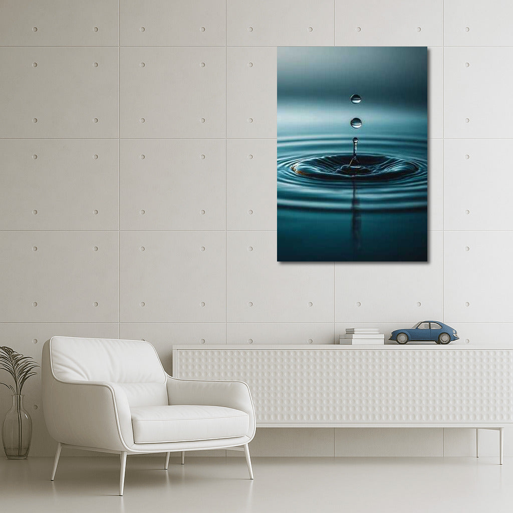Frozen Drop: Waves of Tranquility in a Natural Water Landscape